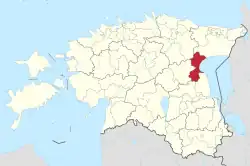 Mustvee Parish within Jõgeva County.