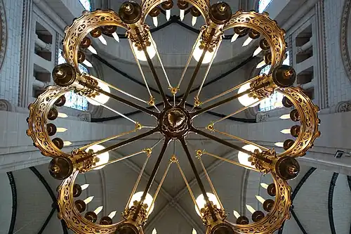 Chandelier in the transept