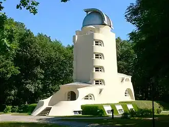 Expressionist architecture: The Einstein Tower (Potsdam, near Berlin, Germany), 1919–22, by Erich Mendelsohn