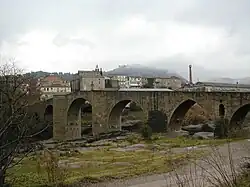 The gothic bridge over the Llobregat river