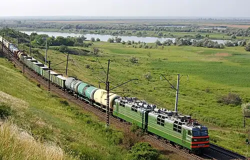 Freight train in Rostov Oblast, Russia