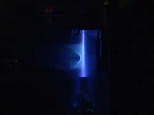 Photo of the experiment with an electron gun (ONERA).MARHy/ICARE (viviana Lago)