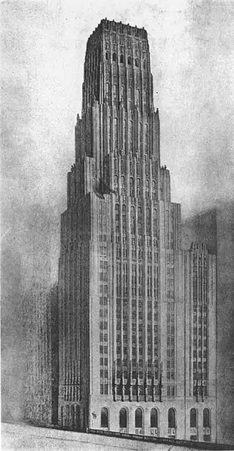 Eliel Saarinen's unbuilt Chicago Tribune Tower, 1922.