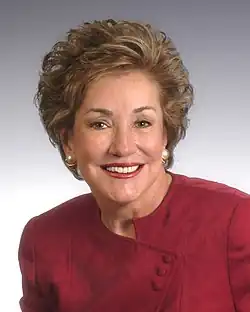 Former United States Secretary of Transportation, United States Secretary of Labor and United States Senator from North Carolina Elizabeth Dole (B.A. 1958)[340]