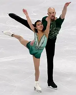 Ellie Kam and Daniel O'Shea at the 2024 World Championships