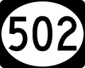 Highway 502 marker