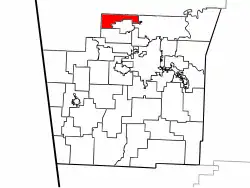 Location of Elm Springs Township in Washington County