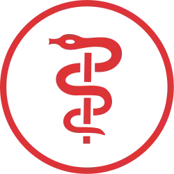 Many medical organizations use the rod of Asclepius as their logo, since it symbolizes the healing arts. This kind of sign is called a pictogram The main advantage of a pictogram is that one does not need to be able to read or to understand a particular language in order to be able to understand the information it conveys.[c]
