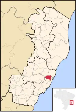 Location in the Espírito Santo