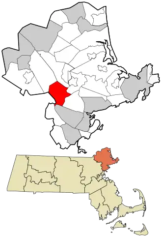 Location in Essex County and the state of Massachusetts.