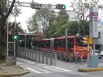 Metrobús station in Escandón