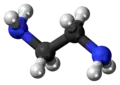 Ball and stick model of ethylenediamine