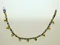 Etruria, goldsmiths from the archaic period, 6th century BC, gold and faience necklace