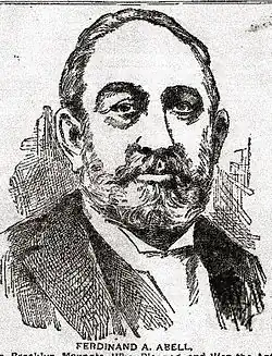 A black-and-white drawing of a bearded man