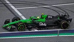 Bortoleto driving the Kick Sauber C45 at the 2025 Austrian Grand Prix