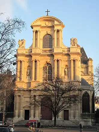 Image 36The Church of St-Gervais-et-St-Protais, the first Paris church with a façade in the new Baroque style (1616–20) (from Baroque architecture)