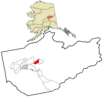 Location within Fairbanks North Star Borough and the state of Alaska