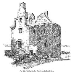 Fawside Castle from MacGibbon & Ross, looking much as it did when the restoration started
