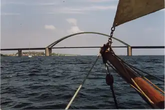 Fehmarn Sound bridge viewed from the west