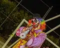 A man dressed as evil clown at Myth Festival, held at the Santa Alegría Sports Center