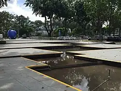 The Fibonacci Terrace at the Science Centre Singapore. The tiles making up the terrace are arranged to form shapes with sides in proportion to Fibonacci number.