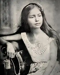 Traditional Corpiño which is the undergarment covering the torso, especially the chest, and is part of the whole Baro't Saya attire