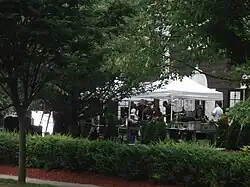 A movie being filmed in Upper Montclair