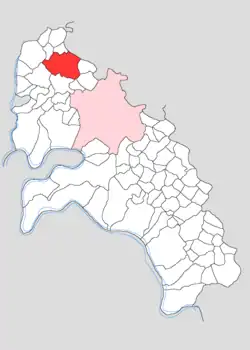 Map showing Jarauli Kalan in Firozabad block