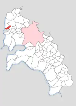 Map showing Khemkaranpur in Firozabad block