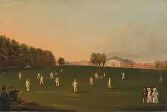 Image 6 First Grand Match of Cricket Played by Members of the Royal Amateur Society on Hampton Court Green, August 3rd, 1836 (from History of cricket)