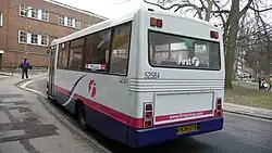 Rear view of the same bus, demonstrating the similarity of the Master's rear end to that of the Capital.