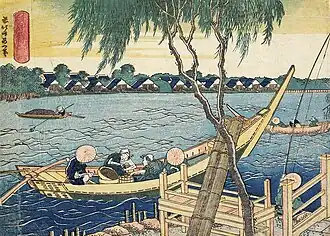 Fishing in the Miyato River (宮戸川長縄 Miyatogawa nagawa)