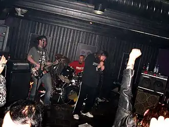 Anal Cunt performing in Finland in 2007