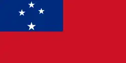 Initial flag of Western Samoa acquired but not approved (26 May 1948)