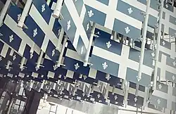 Quebec flags representing the province's political aspirations in the Drive sector