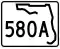State Road 580A marker