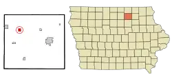 Location of Rudd, Iowa