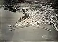 Earliest aerial photography of Rapperswil, Switzerland, by Walter Mittelholzer in 1919
