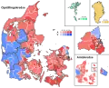 Largest party within each nomination district and constituency.