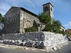 ancient temple base of Juno Moneta on the acropolis
