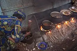 Foods being cooked in Burkina Faso