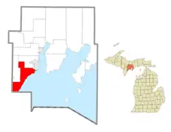 Location within Delta County