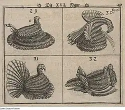 Novelty napkin folds, Paul Fürst editions, 1657.