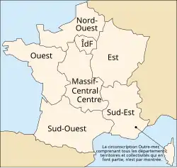 European constituencies in France in 2009