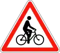 Cyclists approaching from the right