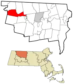 Location in Franklin County in Massachusetts