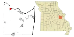 Location of New Haven, Missouri