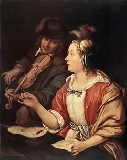 The Music Lessons, by Frans van Mieris the Elder (c. 1650)