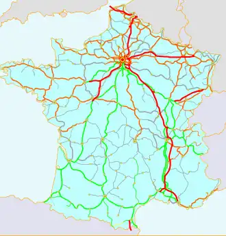 The network's electrified lines