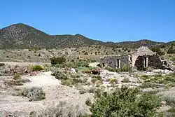 Remains of Frisco. The charcoal kilns in the background are listed on the National Register of Historic Places.